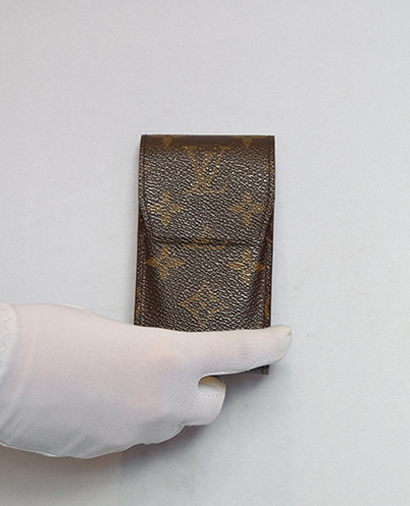 Louis Vuitton Cigarette Case. Canvas, front view
